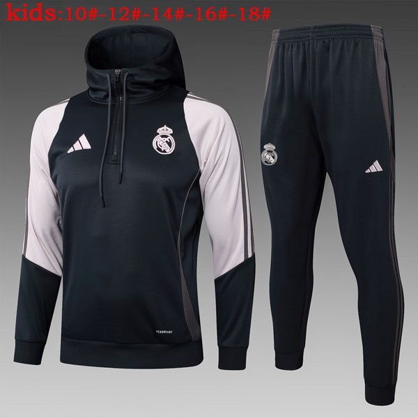 Ninos Sudadera Con Capucha Real Madrid 2025/26 Negro Rosa
